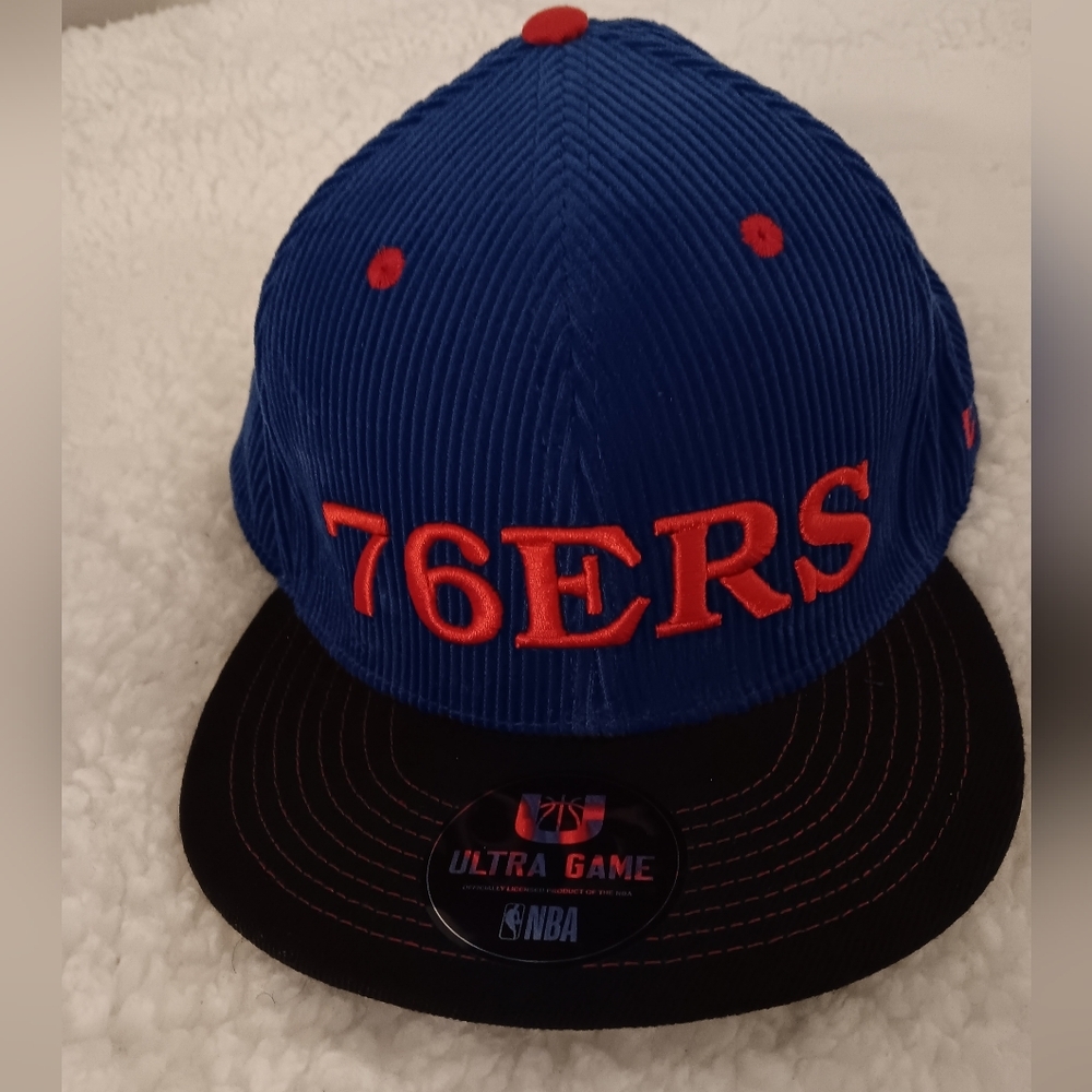 New Philadelphia 76ers Ultra Game blue, black, and red snapback cap. Men's OS - Picture 1 of 6